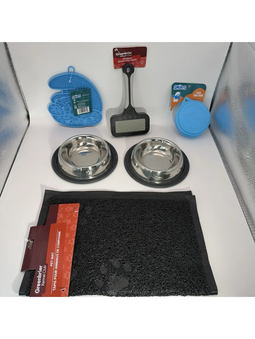 Pet Feeding Set Choose Design Bowl Mat Collapsible Bowl Paw Patrol TMNT Smurf
